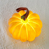Rechargeable Portable Pumpkin Table Lamp LED Battery Operated Resin Desk Light