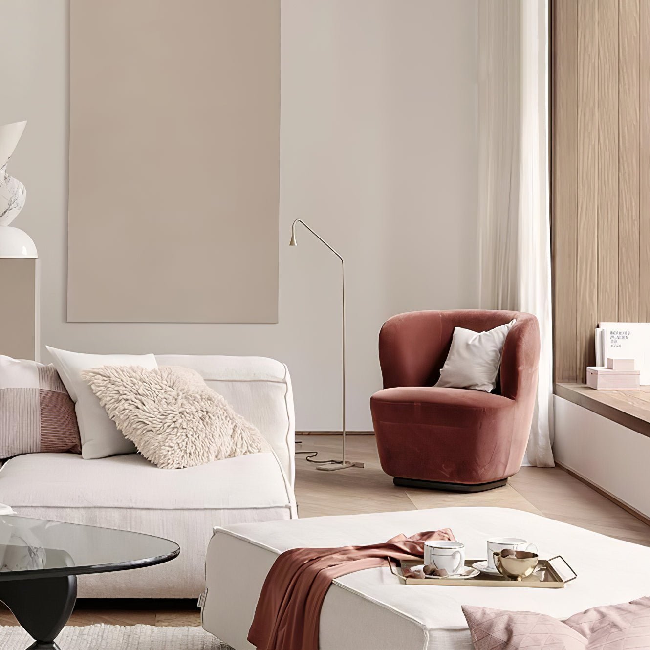 Modern Geometric Architectural Metal Standing Floor Lamp for Contemporary Living Spaces