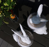 Whimsical Rabbit Animal Figurine Table Lamp with Ruffle Collar and LED Illumination for Modern Interiors