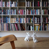 Whimsical Rabbit Animal Figurine Table Lamp with Ruffle Collar and LED Illumination for Modern Interiors