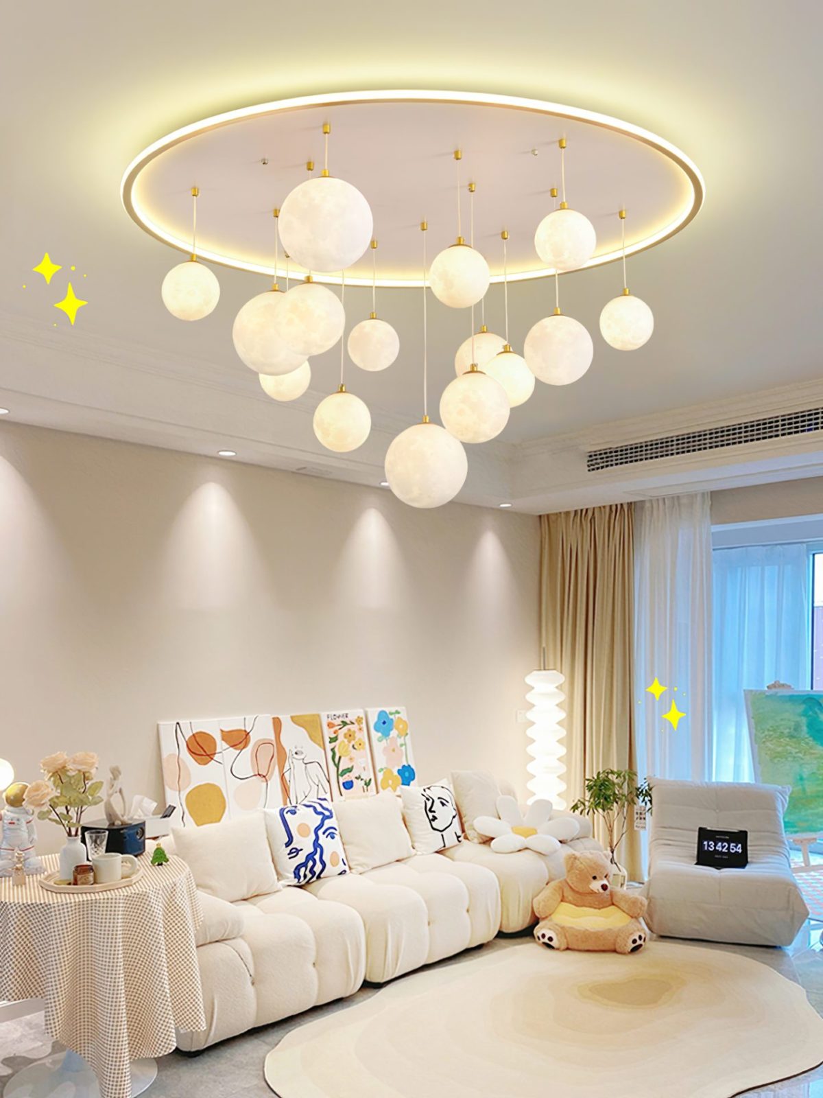 modern-rainbow-planet-integrated-led-ceiling-light-fixture-with-three-color-modes