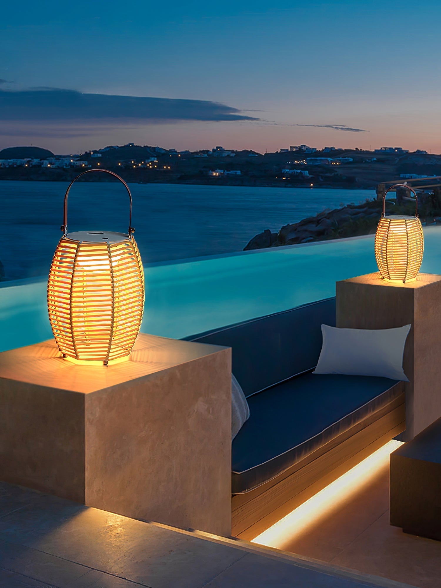 Modern Rechargeable LED Lantern Table Lamp Waterproof Outdoor Portable Task Light