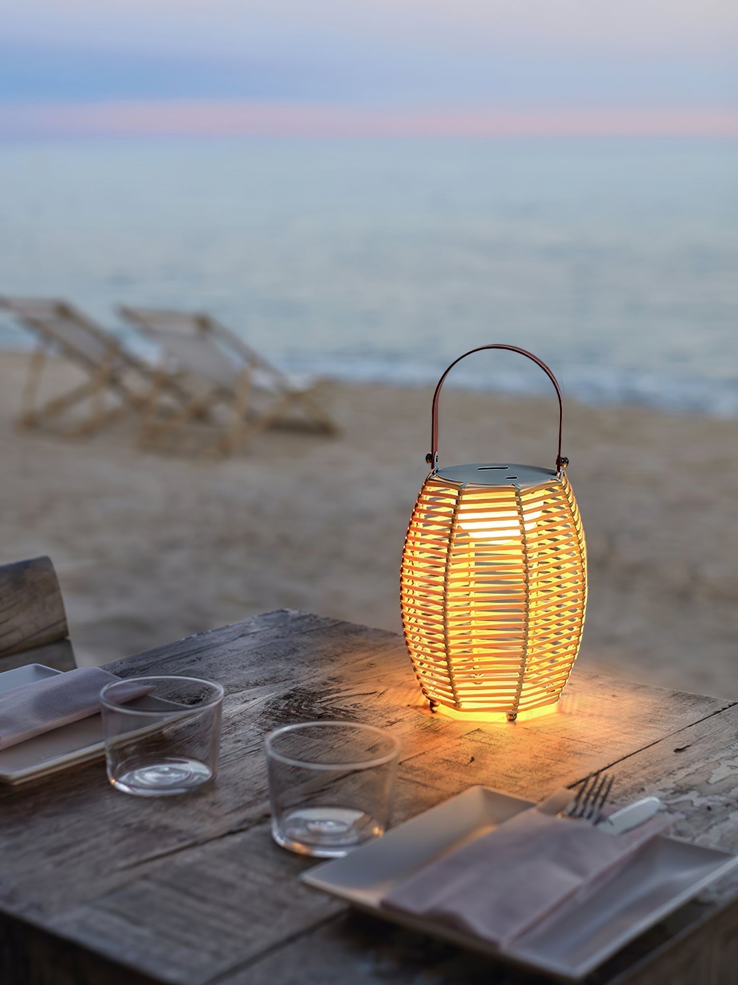Modern Rechargeable LED Lantern Table Lamp Waterproof Outdoor Portable Task Light