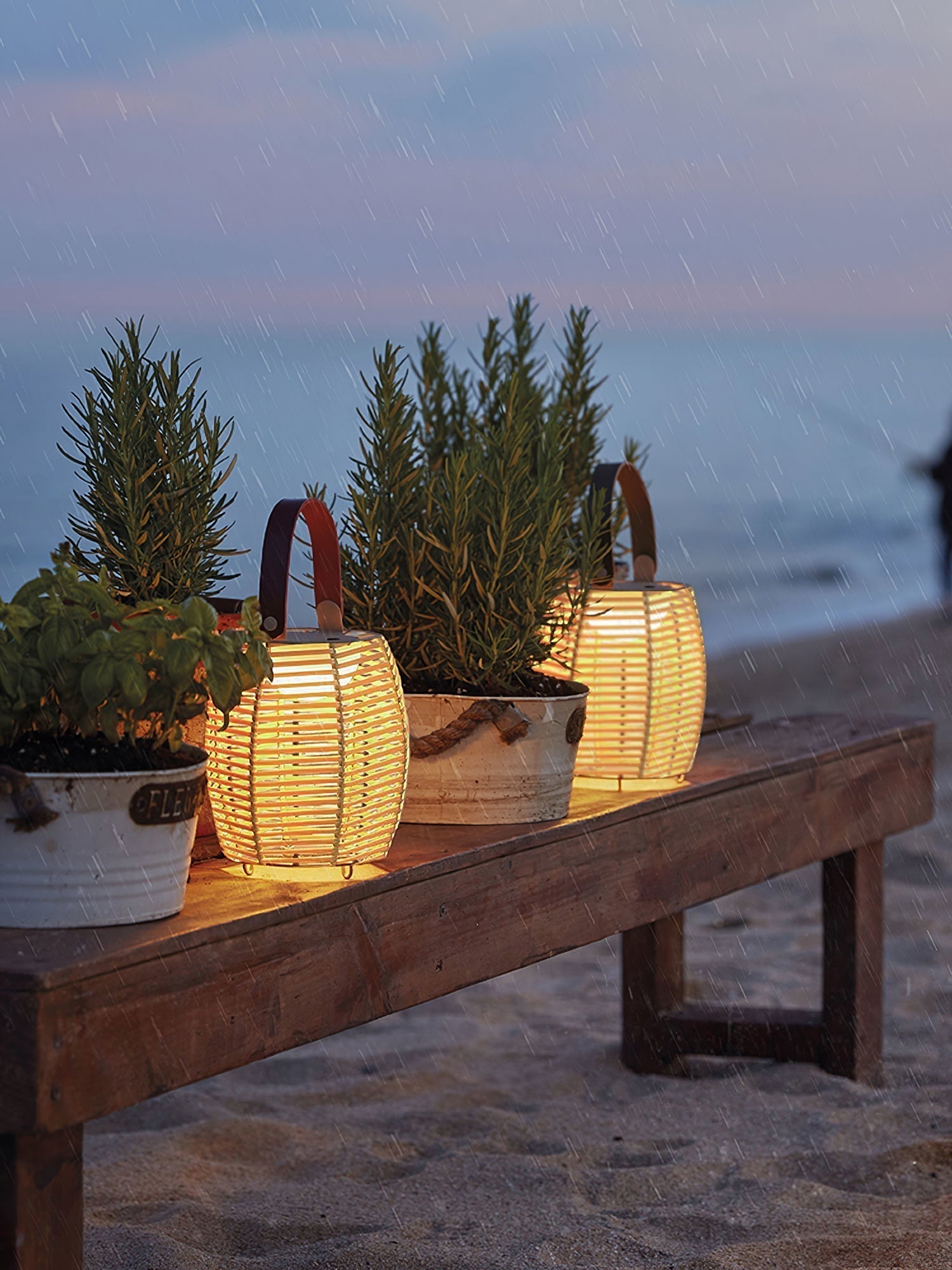 Modern Rechargeable LED Lantern Table Lamp Waterproof Outdoor Portable Task Light