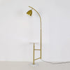 Rani Modern Tall Floor Lamp with Integrated Marble Tray and Metal Frame