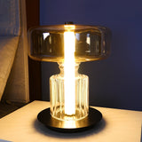 Rapanui Hand Blown Glass Table Lamp with Touch Sensor and Integrated LED Lighting