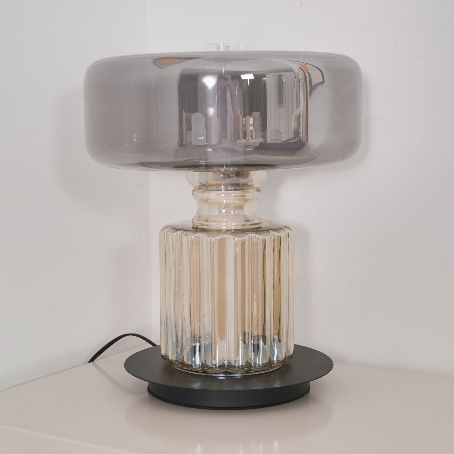 Rapanui Hand Blown Glass Table Lamp with Touch Sensor and Integrated LED Lighting