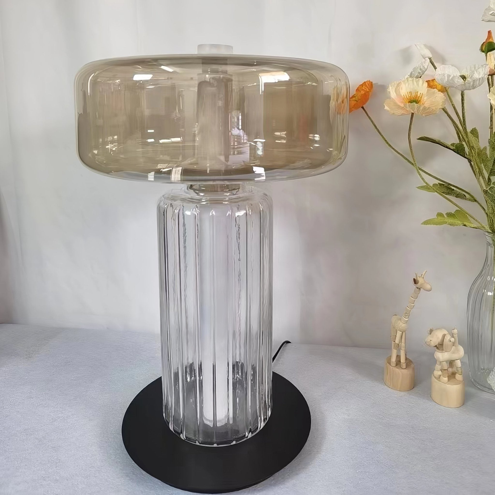 Rapanui Hand Blown Glass Table Lamp with Touch Sensor and Integrated LED Lighting