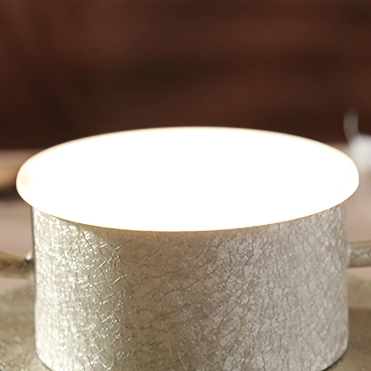 Portable Rechargeable LED Accent Lamp with Metal Shade for Modern Indoor Lighting