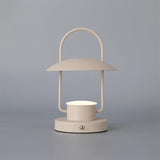 Portable Rechargeable LED Accent Lamp with Metal Shade for Modern Indoor Lighting