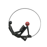 Modern Figurative Reader Sculpture LED Floor Lamp with Circular Frame and Ambient Lighting