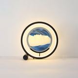 3D Moving Sand Landscape Table Lamp with Built in Battery and Adjustable LED Lighting for Home Decor