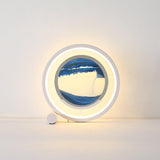 3D Moving Sand Landscape Table Lamp with Built in Battery and Adjustable LED Lighting for Home Decor
