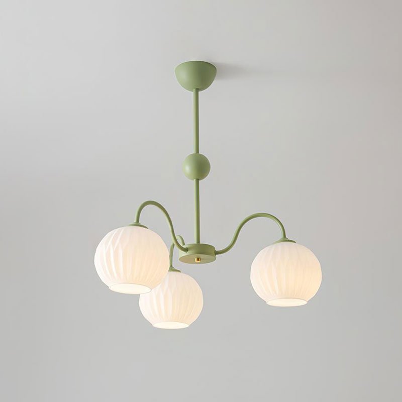 modern-ribbed-glass-globe-chandelier-metal-frame-pendant-light-for-living-room-and-dining-space