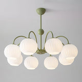 modern-ribbed-glass-globe-chandelier-metal-frame-pendant-light-for-living-room-and-dining-space