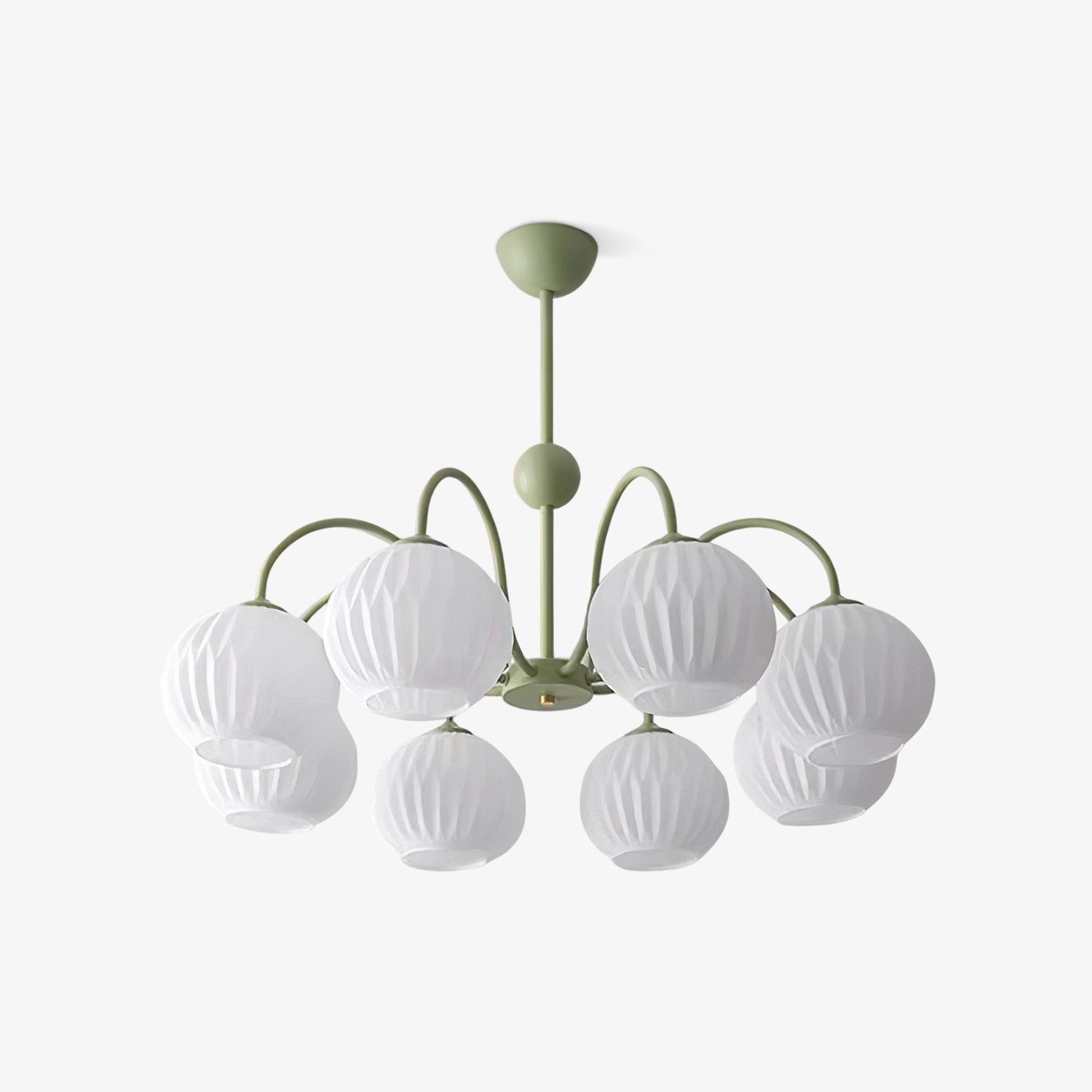 modern-ribbed-glass-globe-chandelier-metal-frame-pendant-light-for-living-room-and-dining-space