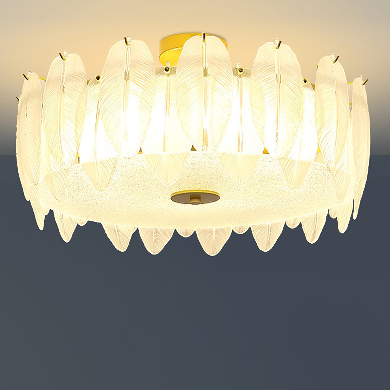 modern-retro-feather-style-gold-ceiling-chandelier-with-frosted-white-glass-globes