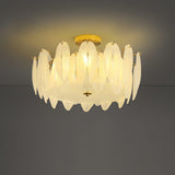 modern-retro-feather-style-gold-ceiling-chandelier-with-frosted-white-glass-globes