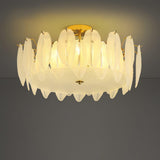 modern-retro-feather-style-gold-ceiling-chandelier-with-frosted-white-glass-globes