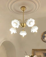 elegant-flower-petal-chandelier-vintage-glass-brass-hanging-light-fixture