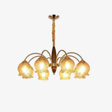 vintage-petal-glass-chandelier-mid-century-modern-wood-and-iron-pendant-lighting