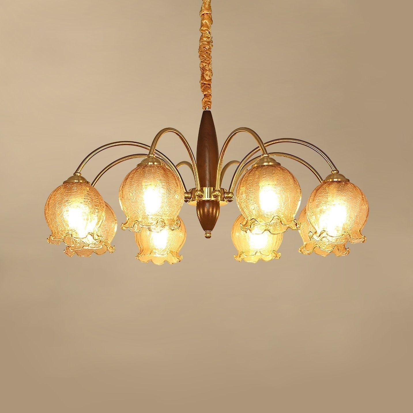vintage-petal-glass-chandelier-mid-century-modern-wood-and-iron-pendant-lighting