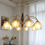 vintage-petal-glass-chandelier-mid-century-modern-wood-and-iron-pendant-lighting