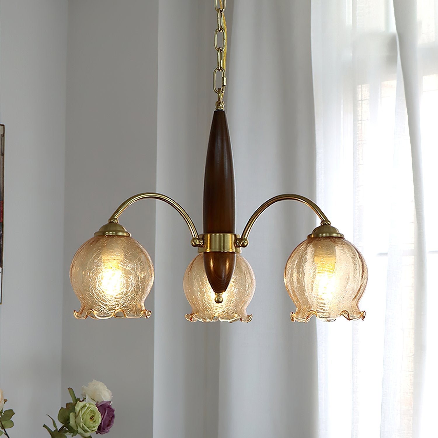 vintage-petal-glass-chandelier-mid-century-modern-wood-and-iron-pendant-lighting