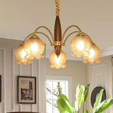 vintage-petal-glass-chandelier-mid-century-modern-wood-and-iron-pendant-lighting