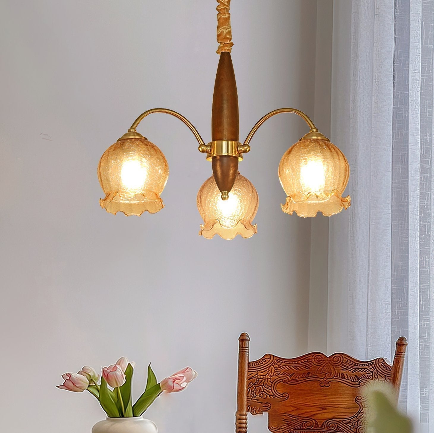 vintage-petal-glass-chandelier-mid-century-modern-wood-and-iron-pendant-lighting
