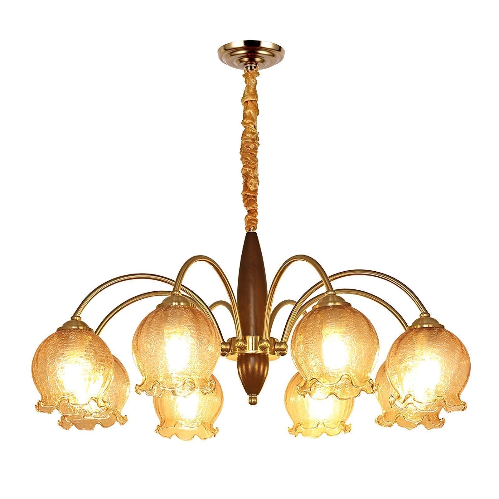 vintage-petal-glass-chandelier-mid-century-modern-wood-and-iron-pendant-lighting