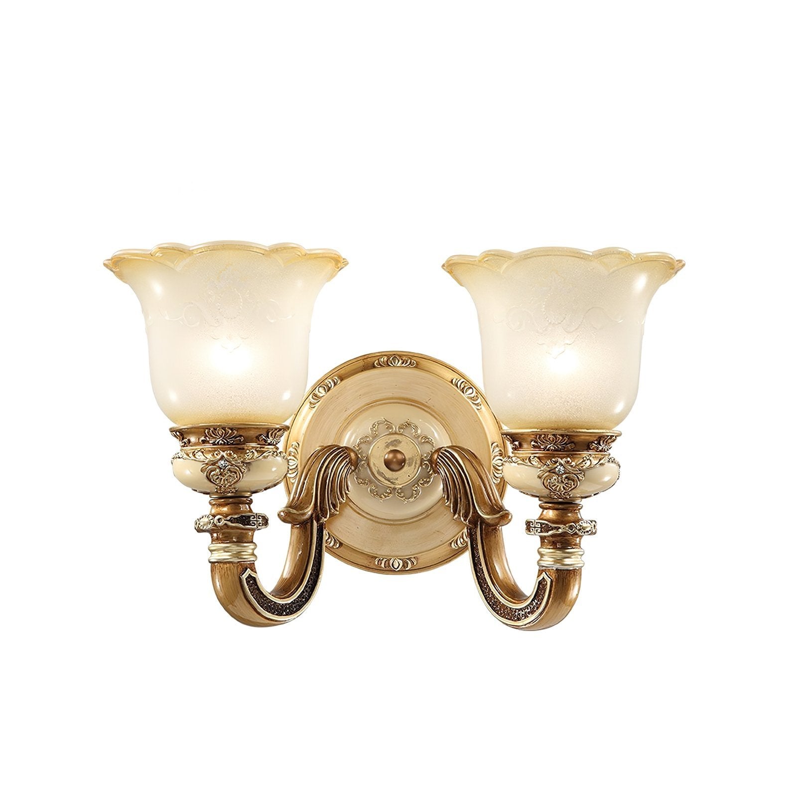 vintage-resin-wall-sconce-with-frosted-glass-shade-for-bedroom-and-hallway