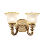vintage-resin-wall-sconce-with-frosted-glass-shade-for-bedroom-and-hallway