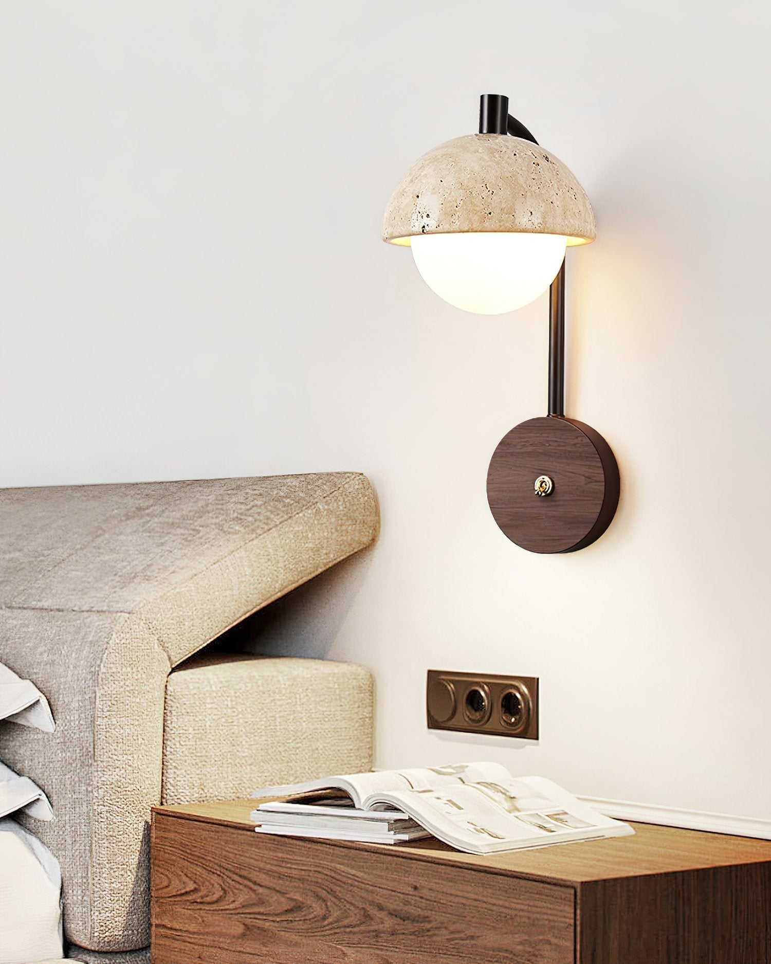 mid-century-retro-yellow-travertine-wall-sconce-lighting-with-wooden-base-and-metal-accents
