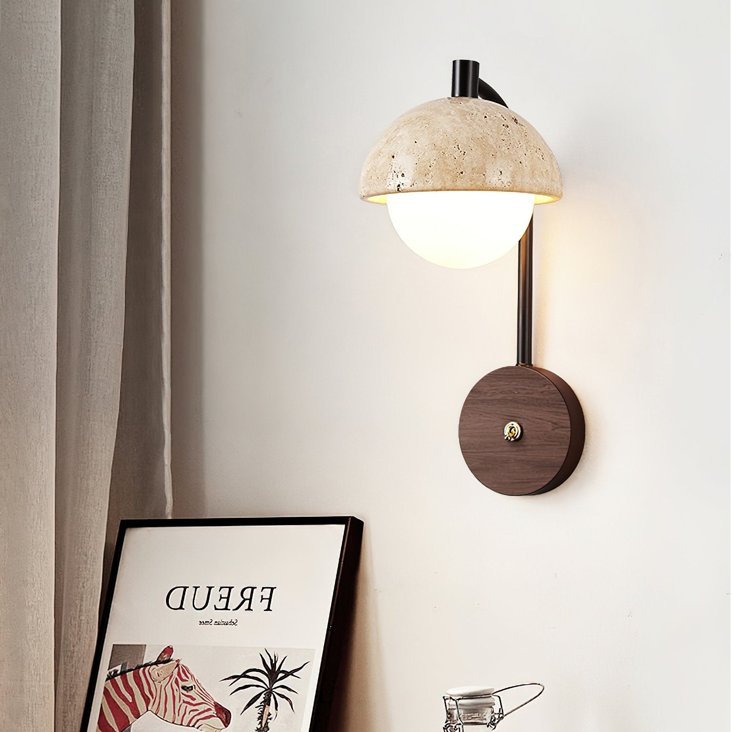 mid-century-retro-yellow-travertine-wall-sconce-lighting-with-wooden-base-and-metal-accents