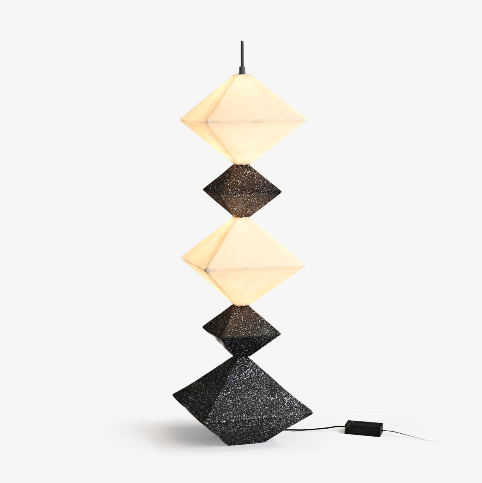 Modern Geometric Rhombus Cube LED Standing Floor Lamp for Interior Decor