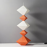 Modern Geometric Rhombus Cube LED Standing Floor Lamp for Interior Decor