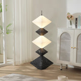 Modern Geometric Rhombus Cube LED Standing Floor Lamp for Interior Decor
