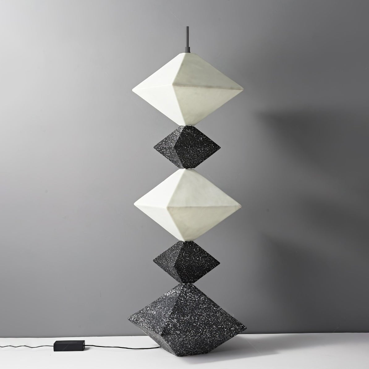 Modern Geometric Rhombus Cube LED Standing Floor Lamp for Interior Decor
