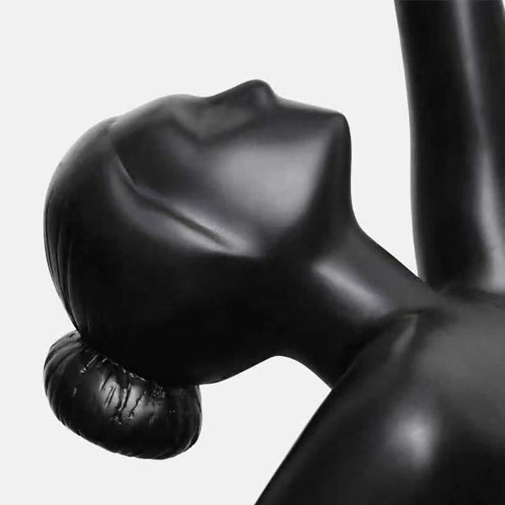 Modern Artistic Rhythmic Gymnast Sculpture Floor Lamp with Glass Globe Shade