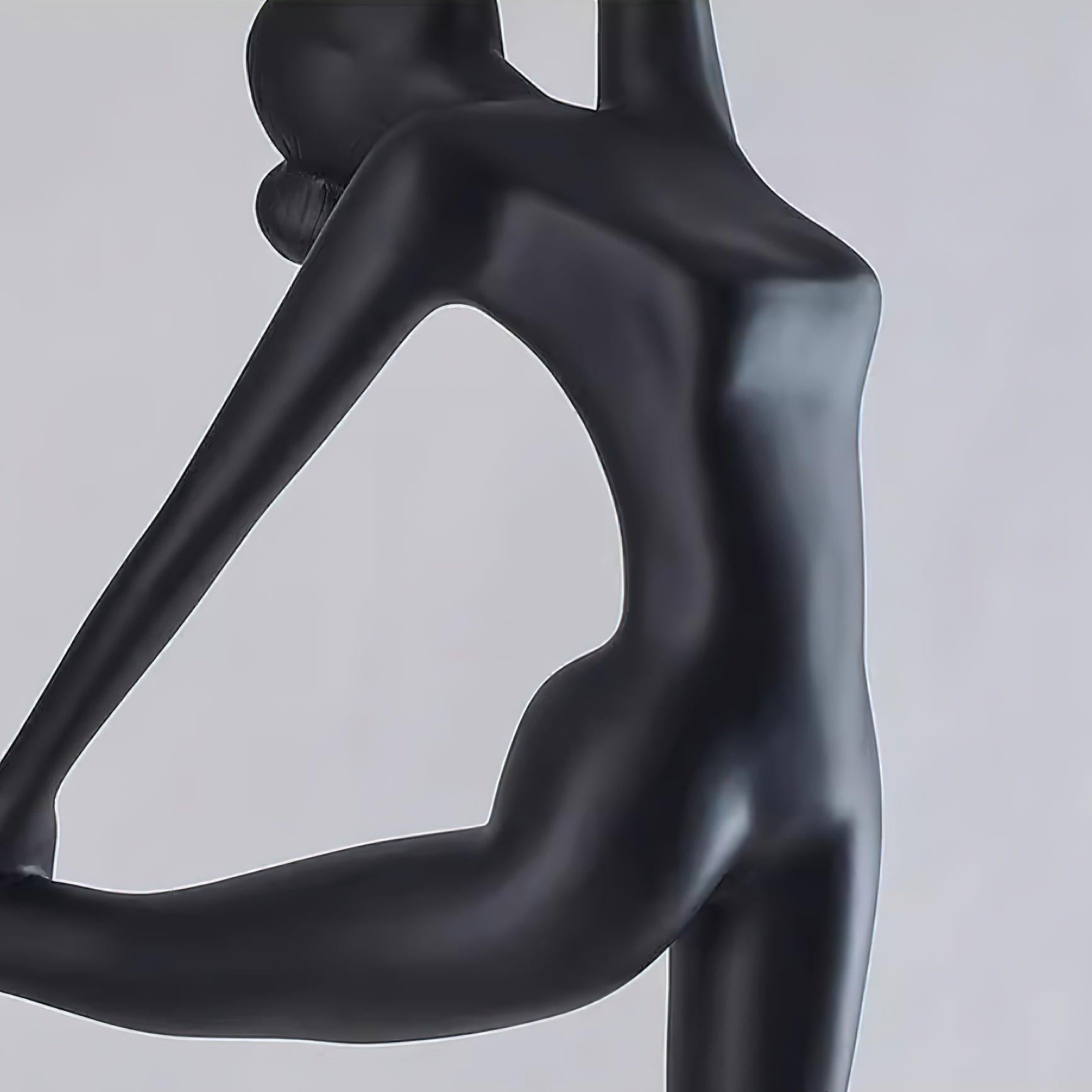 Modern Artistic Rhythmic Gymnast Sculpture Floor Lamp with Glass Globe Shade