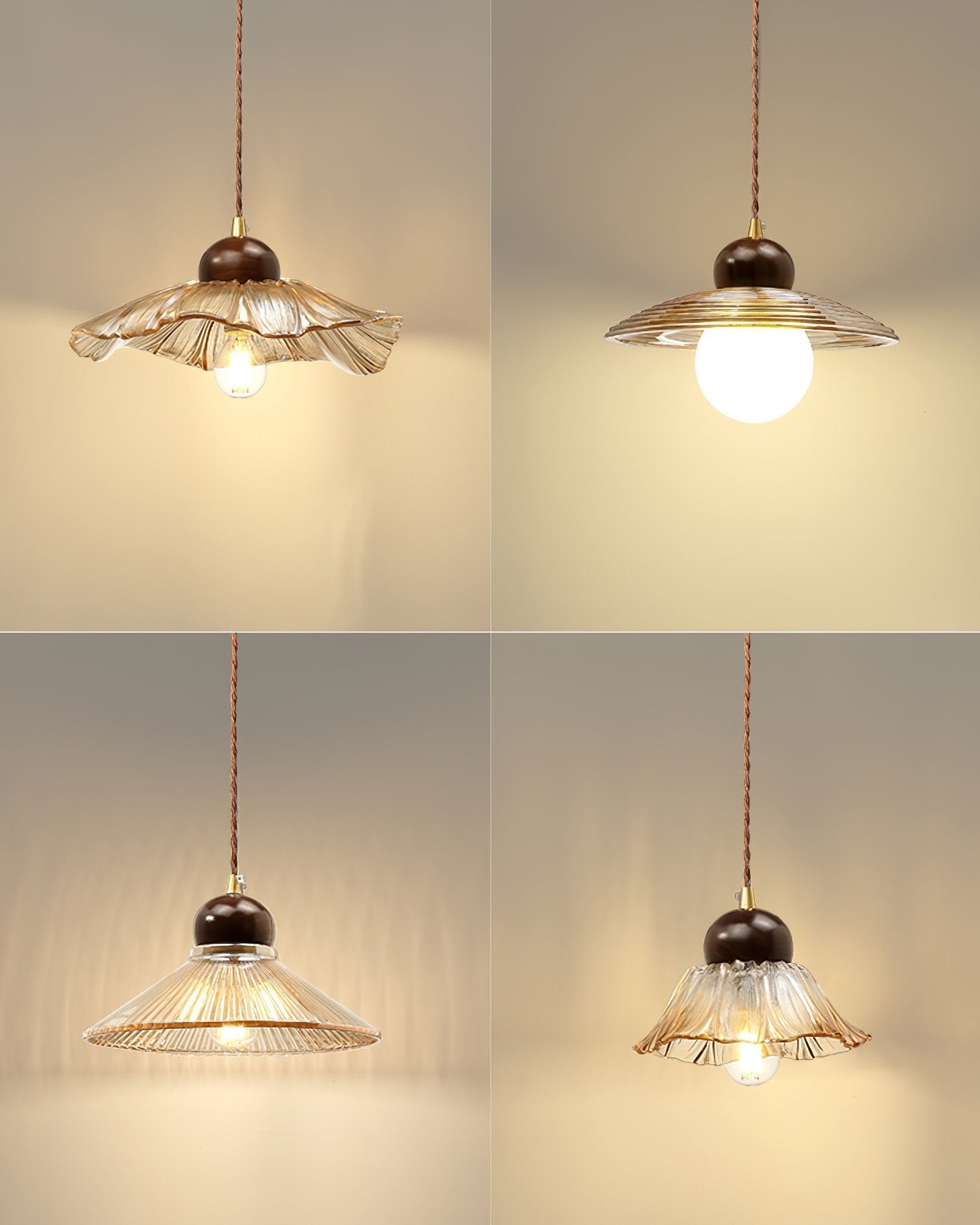 vintage-handcrafted-lotus-ribbed-glass-pendant-light-cognac-floral-ceiling-lamp-for-dining-room