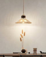 vintage-handcrafted-lotus-ribbed-glass-pendant-light-cognac-floral-ceiling-lamp-for-dining-room