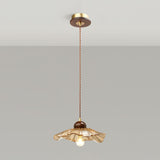 vintage-handcrafted-lotus-ribbed-glass-pendant-light-cognac-floral-ceiling-lamp-for-dining-room