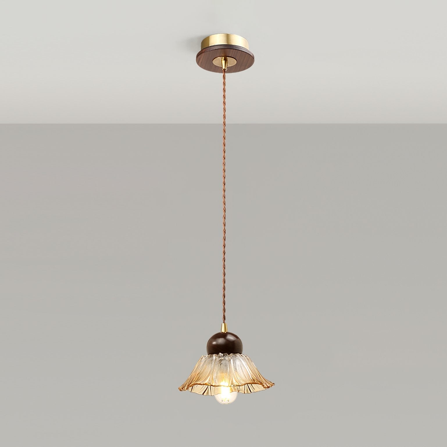 vintage-handcrafted-lotus-ribbed-glass-pendant-light-cognac-floral-ceiling-lamp-for-dining-room