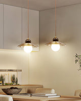 vintage-handcrafted-lotus-ribbed-glass-pendant-light-cognac-floral-ceiling-lamp-for-dining-room