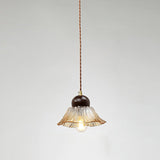 vintage-handcrafted-lotus-ribbed-glass-pendant-light-cognac-floral-ceiling-lamp-for-dining-room