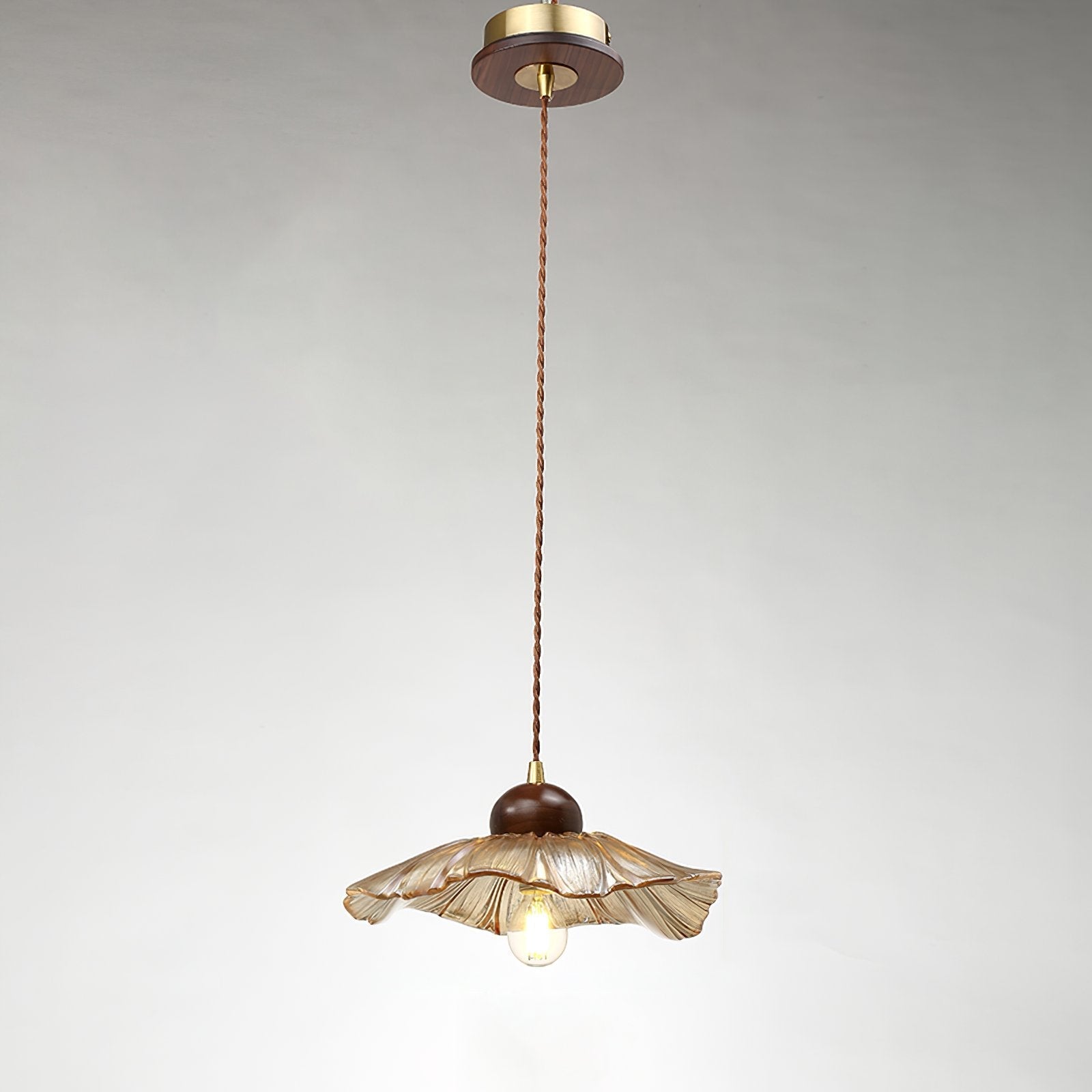 vintage-handcrafted-lotus-ribbed-glass-pendant-light-cognac-floral-ceiling-lamp-for-dining-room