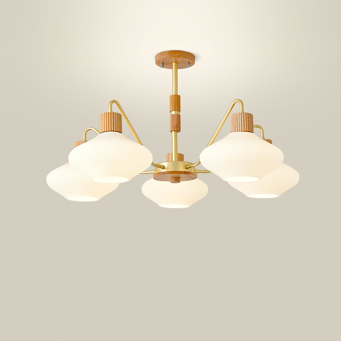 modern-ribbed-rubberwood-chandelier-with-white-glass-globes-and-gold-accents
