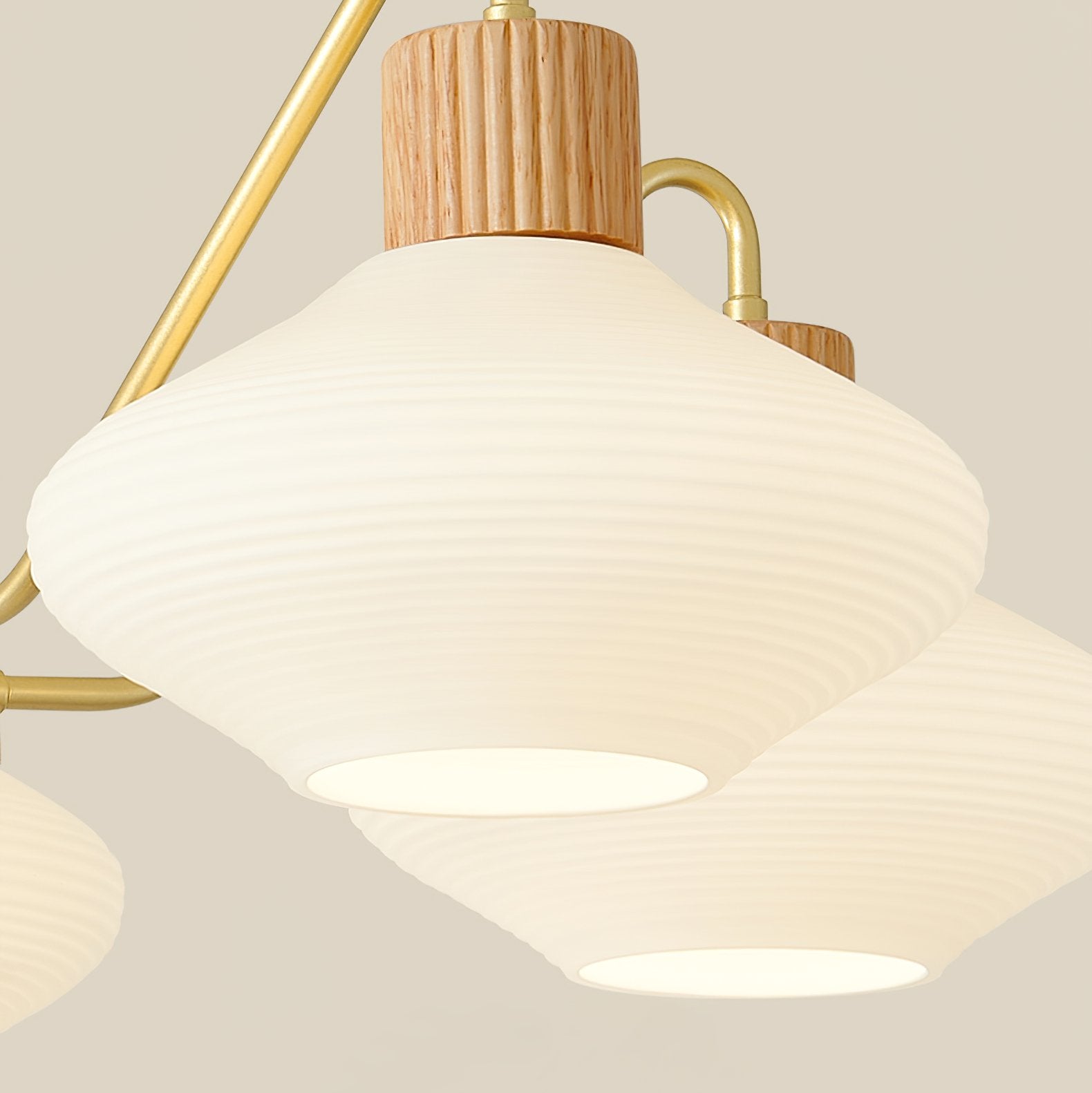 modern-ribbed-rubberwood-chandelier-with-white-glass-globes-and-gold-accents